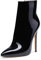 Castamere Polacchine Donna Stivali Cerniera Tacco a Spillo 12CM Nero Pelle Verniciata Scarpe EU 45