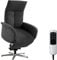 CAVADORE TV-Sessel Juba mit Akku / Pflegeleichter Fernsehsessel mit Aufstehhilfe + elektrisch verstellbarer Relaxfunktion / 2 E-Motoren / 75 x 112 x 82 / Soft Clean Bezug, Dunkelgrau