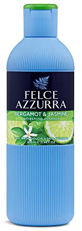 Felce Azzurra Bergamotto e gelsomino - Essenza rinfrescante bagnoschiuma - Arricchito con sentori di ambra e cannella - Fragranza intensa e rigenerante - Idrata naturalmente per una pelle confortevole