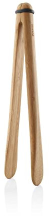 EVA SOLO | Nordic kitchen Küchenzange | Praktische und stilvolle Servierzange | Bambus mit Silikon Ring | Schwarz/Braun | 16 cm bis 33 cm