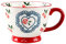 JTBDWOSK Mixing Bowl Measuring Can Ceramic Jug Measuring Cup: Sauciere Dough Bowl Baking Bowl Milk Can Dip Bowls Sauces Bowl for Baking Cake Dough Eggs Beat, Red