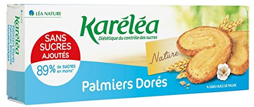 Lot de 6 unités *** KARELEA Palmiers dorés sans sucres ajoutés 100g*** soit un format carton de 6 unités ***