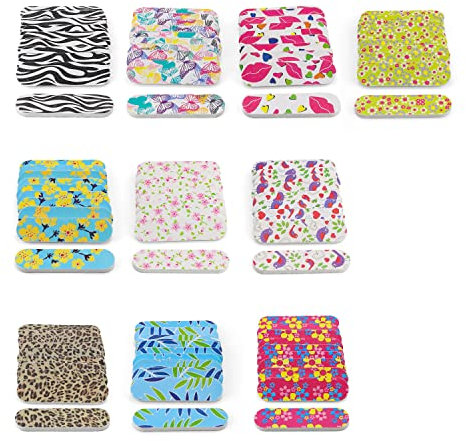 Mini Lime a Ongle, JANDH 100 Pièces Lime a Ongles Professionnel Lot, Lime à Ongles Double Face, Ponçage Rapide Portables, pour Manucures, Maison