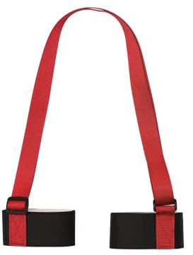 Four Hammer Verstellbarer Ski-Tragegurt, Multifunktional, DREI Farben verfügbar, Ski-Zubehör für einfachen Transport Ihrer Skiausrüstung. (Red)