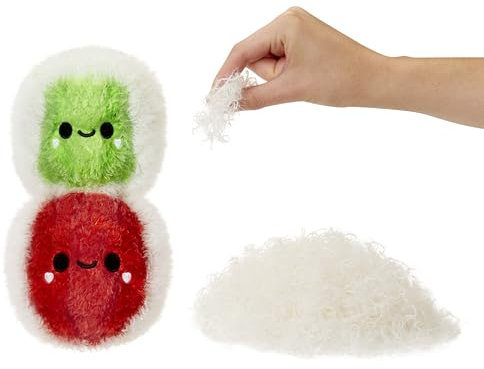 Fluffie Stuffiez Holiday Schneemann - Kleines Plüsch-Sammlerstück - Überraschung beim Auspacken - Kuschelweicher ASMR Flaum - Fidget, Basteln, Fell Abziehen - für Kinder ab 4 Jahren und Sammler