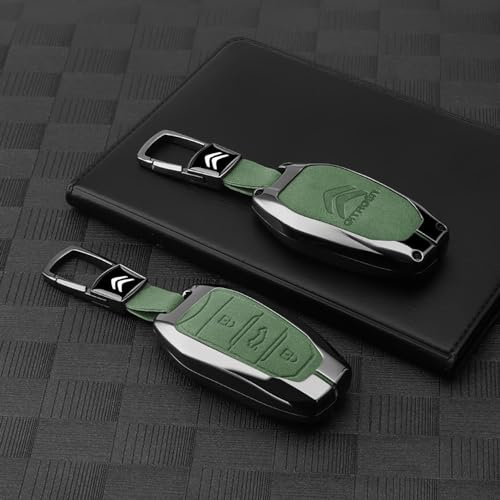 DOFFO Voiture Coques de clé pour Citroen C5X C6 C5 AIRCROSS,Boitier Protection clé Porte-clés Housse Protection Résistance la saleté et décoloration Accessoires Auto,A