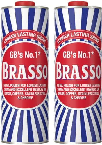 Brasso Metal Polish Liquid, 1L | Pack of 2