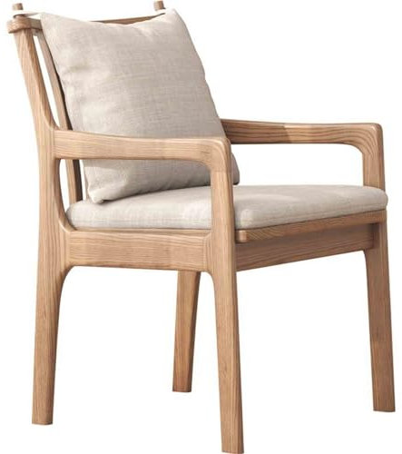 Folding chair Ergonomischer Massivholzstuhl Haushalt Wohnzimmersessel einfacher japanischer Sessel Bürostuhl bequemer Arbeitsstuhl sitzend nicht müde starke Belastbarkeit Sicherheit und Umweltschutz (