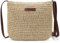 Stroh Crossbody Tasche Strandtasche Schultertasche Damen | Kupplung Umhängetasche Korbtasche Handtasche Umschlag Geldbörse Basttasche für Sommer Strand Reisen und Urlaub (Beige)