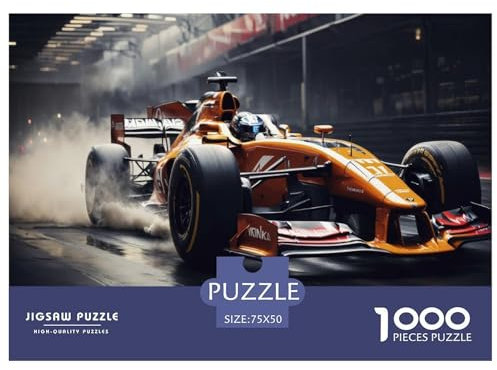GQmoney Puzzle für Erwachsene, 1000 Teile, F1-Rennwagen-Bewegungspuzzle, Puzzle für Erwachsene, Lernpuzzle 1000 Teile (75 x 50 cm)
