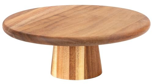 E-ROOM TREND Wooden Cupcake / Cup Cake Stand 1 Tier | Medium | Wooden Tower Tiered Dessert Stand with Pedestal | Serving Tray Platter | for Birthday Party Afternoon Tea Baby Shower (MDP01M)