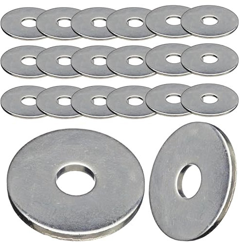 Rondelle piatte M6 x 18 mm per riparazioni, in acciaio inox A4 316, resistenti alla corrosione, confezione da 20