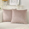 Ystyle Federe Cuscini Divano 40 X 40 Copri Cuscini per Divano Arredo Copricuscini Camera da Letto Federe Casa Moderni Elegante Morbido in Velluto con Cerniera Invisibile 2 Pezzi, Rosa Grigio