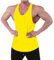 YANBLOS Achselshirts Herren Sommer Tank Top Herren Sport Tanktop Herren Tankshirt Herren Tank Top Herren Unterhemd Herren Muskelshirts Herren K-Yellow XL
