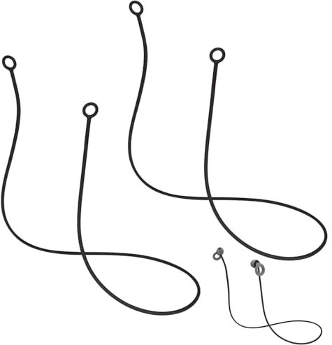 2 Pcs Silicone Earplugs Lanyard with Removable Tips - Keep Earplugs Safe (Black)