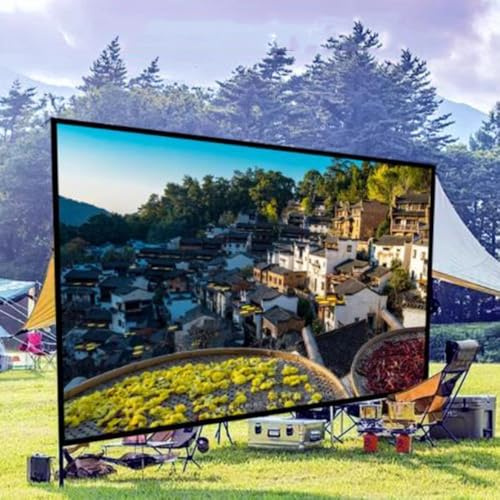 ZYXQQJ 84-300 Zoll Beamer Leinwand Faltbare Projektionswand Outdoor Film Leinwand Hd Tragbare Rollo-Leinwand Für Camping Büro Party Heimkino(300,16:9)