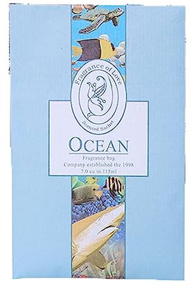 Sunicon Duftsäckchen, frische, langanhaltende Düfte, Duftsäckchen, hängende Duftbeutel mit getrockneten Blumen, für Schubladen, Schränke, Waschräume, Autos, Büros (Ocean)