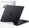 NPUOLS Hülle für MacBook Pro 16 Zoll 2024-2021 M4 M3 M2 M1 Pro Max A3403 A3186 A2991 A2780 A2485,[Bruchfester TPU Rand] Anti-Fingerabdruck Snap Schutzhülle & EU Tastaturabdeckung, Matte Schwarz