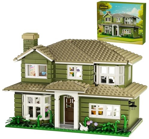 JMSHIDAI Modern House Building Block Set, Dunphy house Model Building Kit,Collection Gift for Boys,Girls,Fans,Kids and Adults(1176PCS)