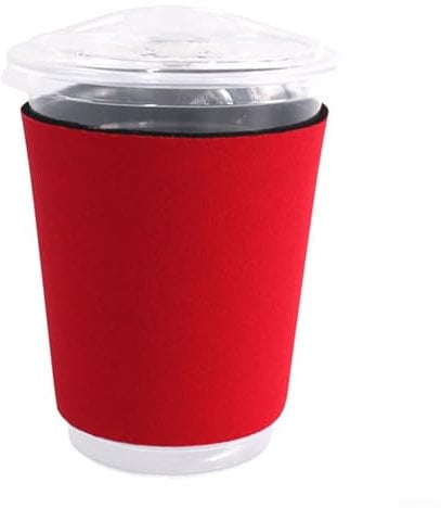 Neoprene Coffee Cup Sleeves for 200 700ml Cups, Insulated Drink Covers to Protect Hands from Heat (Red)