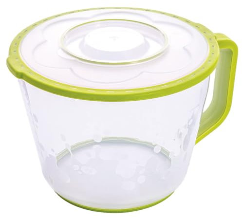 Mixing Jug Whipping Blending Cup Container Storage Bowl Handle Double Cover Mixer Non-Split Mixing Bowl