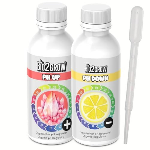 Bio2Grow pH Plus & pH Minus 250 ml Garten Pflanzen - Grow Anbau Indoor Outdoor