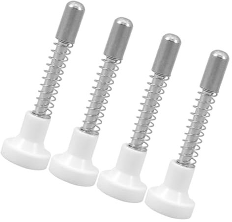 WATIIFUFU 4pcs Latch Hook Kits for Spring Plunger Door Latch Guard Plate Adjustable Door Strike Plate Latch Hook Rug Kits for Adults Window Screen Tension Spring Clips Plunger Latch