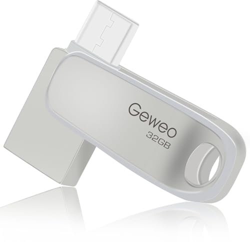 Type C USB Stick 32gb, 2 in 1 OTG Speicherstick 32GB USB 2.0 Metall Pen Drive Memory Stick Type C USB Stick 32gb für Smartphones, Computer, Laptop, ect (Silber)