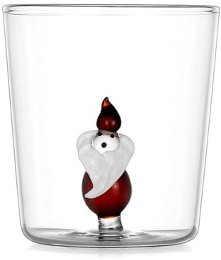 DABAIXIONG Cristalería de Navidad con diseños 3D, taza de vidrio 3D de temporada con corona de Navidad, elegante taza de vasos para regalos
