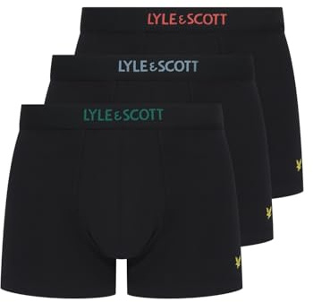Men's Lyle And Scott Devon 3 Pack Boxer Shorts in Black