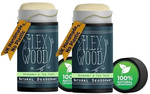 The Ilex Wood Bergamotte & Teebaum Naturdeodorant 2er-Pack – 2x70ml | Veganes Deo in plastikfreier Kartontube | Ohne Alkohol und ohne schweißhemmende Aluminiumsalze | Zitrusduft