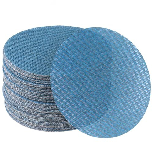 FASTPLUS Disques Abrasifs 125 mm G80-400, Filet Céramique Autoagrippan | 40PCS Disque Poncage 125mm Maille Céramique Anti-encrassement, Aspiration Efficace de la Poussière pour Bois, Métal et Murs