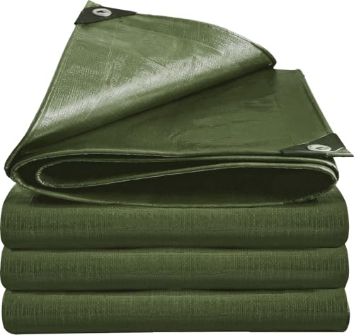 Abdeckplane 1.5x2m,Wasserdicht Abdeckplane mit Ösen, Grün Multifunktionale Polyester-Plane,160g/㎡,Gewebeplane Schutzplane Allzweckplane, Reißfest, UV-stabilisiert