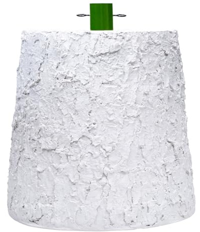 Nataland Base Tronco per Albero di Natale con Effetto Legno Naturale, Supporto Decorativo Robusto e Stabile con Aggancio Universale per Alberi Fino A 210 cm