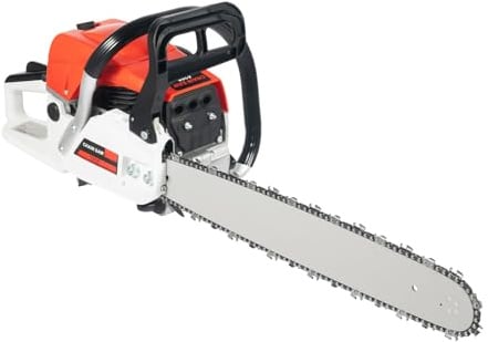 Benzin-Kettensäge 20 Zoll, 51 cm Schnittdurchmesser, 2kw 52cc Leistung, Kettengeschwindigkeit mit Federunterstütztem Startsystem