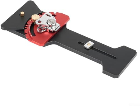 YobiLife Aluminum CNC Right Angle Positioning Plate for Rail Saw and Circular Saw 90 Degree Guide with Adjustable 15 to 60 Degree Bevel Support 1 Piece