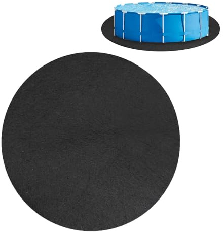 Tappetino rotondo per piscina e vasca idromassaggio, robusto telo protettivo per pavimenti esterni per estendere il rivestimento della piscina, affidabile protezione del pavimento (460 cm)