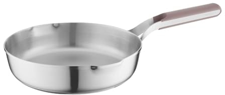 Berghoff Home Edelstahl Pfanne 24cm - ohne PFAS - Universalpfanne für alle Herdarten - Pfanne Induktion geeignet - Bratpfanne - Frying pan -