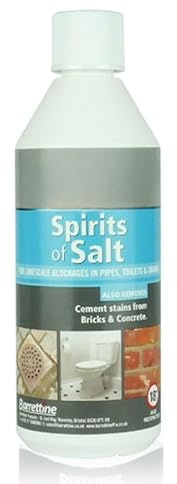500ml Traditional Spirit of Salt Multi-Purpose Cleaner & Drain Unblocker – Powerful Toilet & Drain Cleaner, Removes Blockages & Stubborn Limescale Build-Up (1)