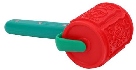 Hamwesh Rouleau à Pâtisserie en Relief, 12 Motifs sur le Thème de Noël pour Bricolage, Rouleau à Pâtisserie Décoratif avec Têtes de Interchangeables pour la Cuisine de la Maison