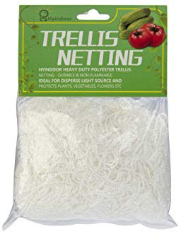 Hyindoor Trellis Netting,Heavy-Duty Polyester,Plant 6 Square Soft Mesh Gardener,Plant Support Grow Tent Trellis Net (5x15)