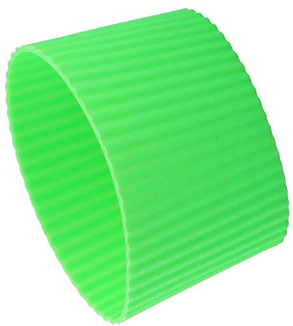 sourcing map Silicona Antideslizante Botella de vidrio Taza Cono Copa Manga Tapa protectora Verde