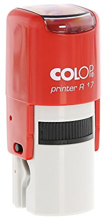 Stempel Colop Printer R 17 custom (ø17 mm - 3 Zeilen) mit individueller Textplatte Farbe Rot