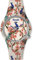 Doodle Watch Damenuhr Nature Mood Tattoouhr Pfau Kirschblüte DO35005
