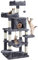 Yaheetech Rascador para Gatos Altura 147 cm Arbol para Gatos Castillo Mascota con Hamaca Juguete de Gatos de Sisal Gris Oscura