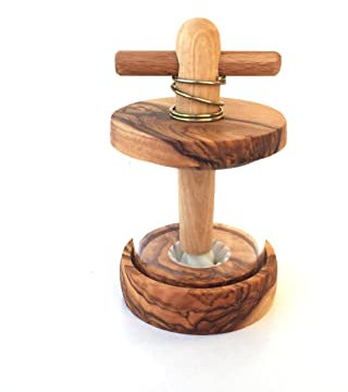 Moulin à Herbes générique Ø 6 cm - Moulin à sel - en Bois d'olivier - Fait Main