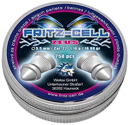 10 x 250 Zeus 5,5mm Jagd Diabolos Fritz-Cell für Luftgewehr Luftpistole