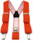 TigerTie Unisex Hosenträger in Y-Form mit 3 extra starken Clips - Farbe in orange einfarbig Uni - hochwertige Verarbeitung - Breite 35 mm