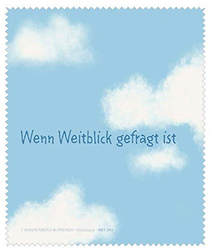 Brillenputztuch 'WEITBLICK' von Rannenberg & Friends: Reinigungstuch, Microfaser, Weiß, 15 x 18 cm