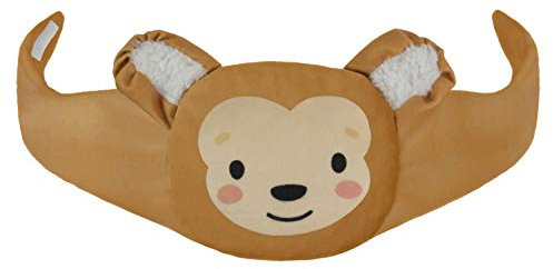 Kirschkernkissen Tier Kinder-Wärmekissen Wärmflasche Größenverstellbar für Babys Thermo-Kissen gefüllt mit Kirschsamen lindert Bauchschmerzen und Blähungen Affe [088]